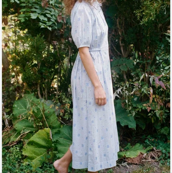 Ciao Lucia Clotilde Dress In Dandelion In Blue XXS - Picture 2 of 14